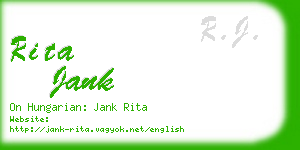 rita jank business card